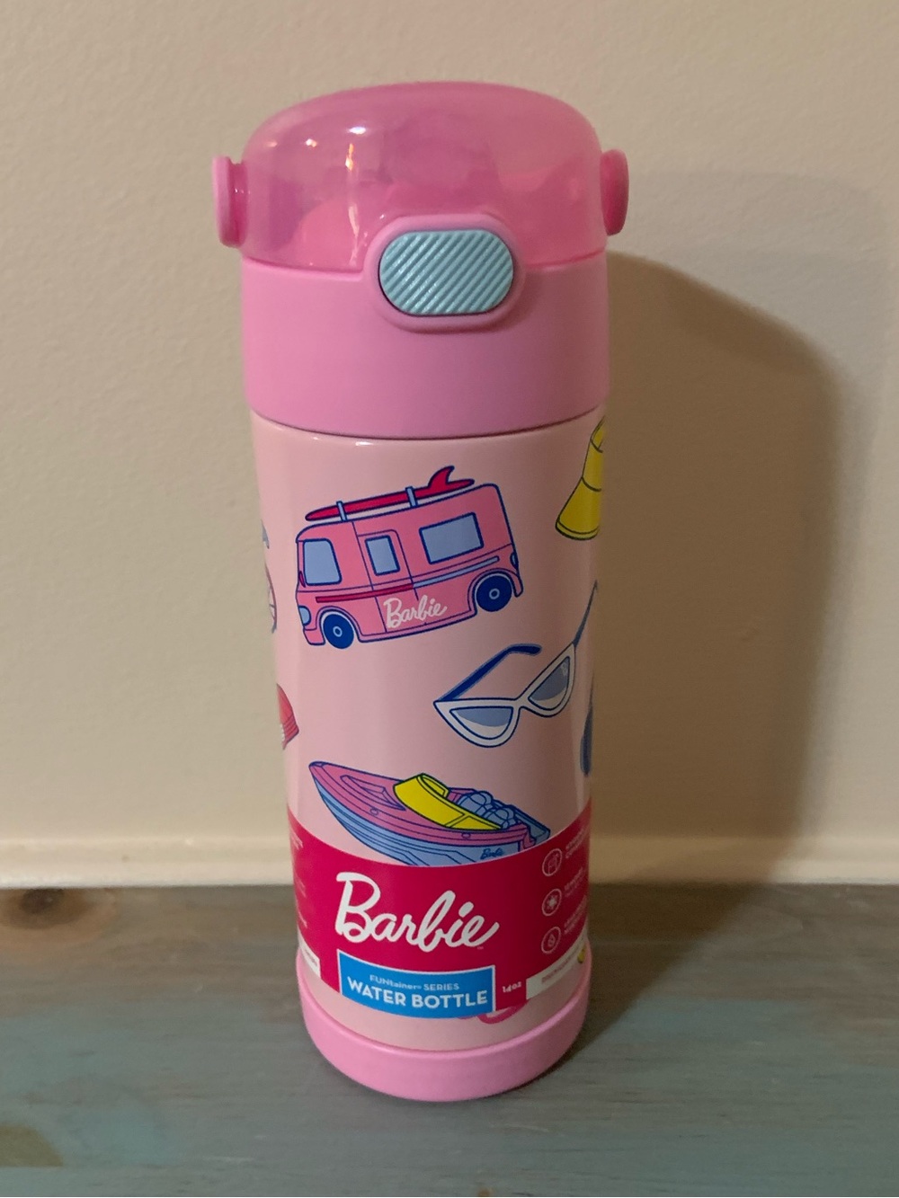 NEW Barbie THERMOS Funtainer 12 Ounce Stainless Steel Vacuum Insulated Bottle